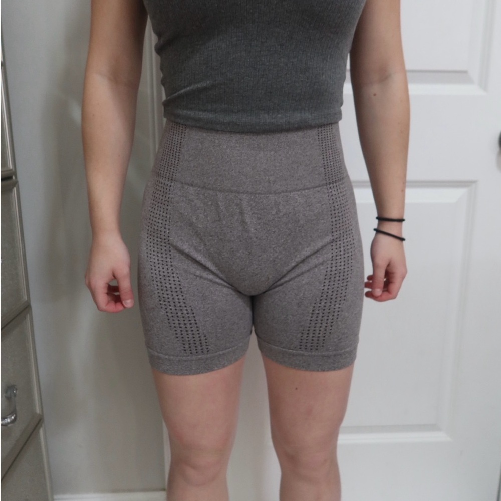 Women's Gray High-Waisted Shorts